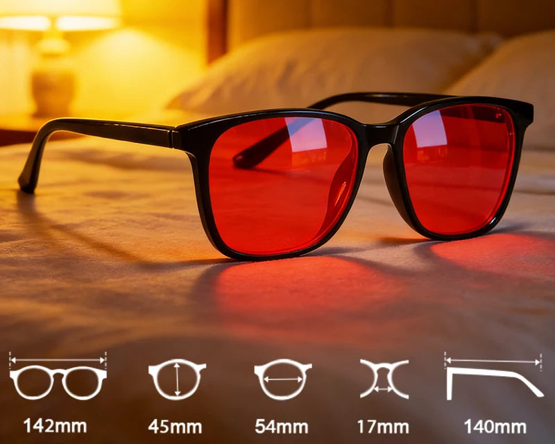Men Sleep Blue Light Blocking Glasses Women anti Radiation Computer Eyewear UV500 PC Red Lenses TR90 Square Eyeglasses Frames